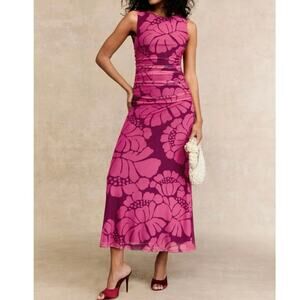 MINKPINK Persephone Mesh Midi Dress Medium